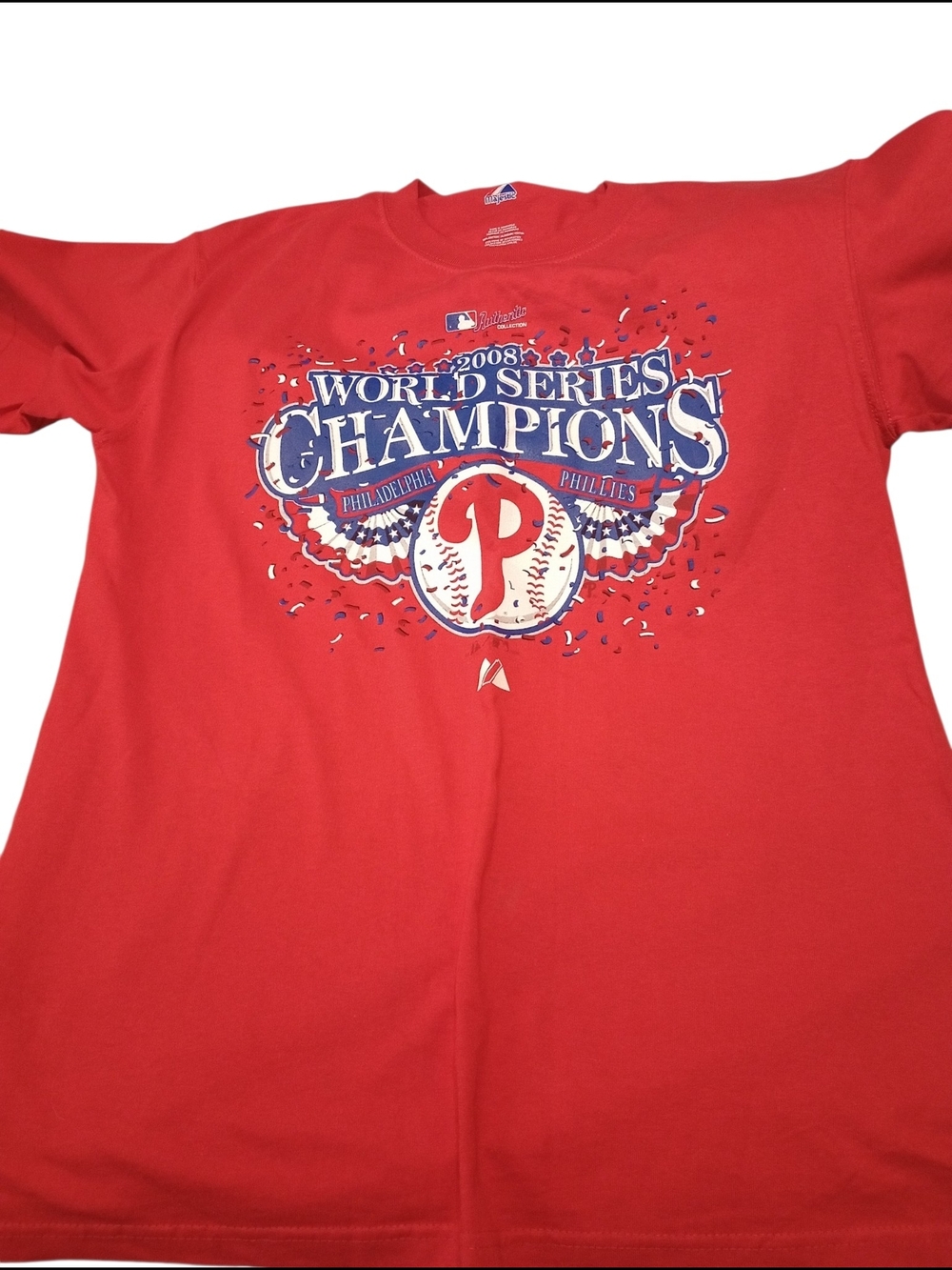 Majestic Red Philadelphia Phillies 2008 World Series Champions Tee